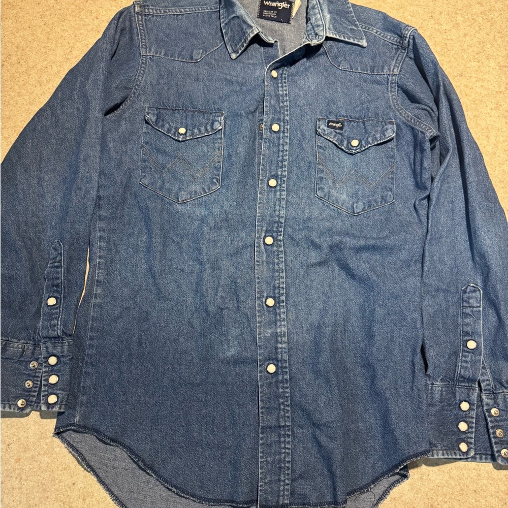 Vintage wrangler denim pearl snap